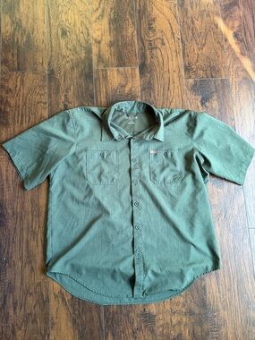 Orvis Fishing Shirt Men’s XXL Button Down Performance Outdoor dark Green (U7)